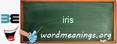 WordMeaning blackboard for iris